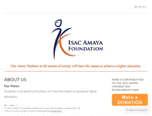 Tablet Screenshot of isacamayafoundation.org